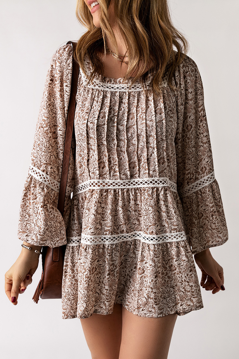 Beige Floral Tunic