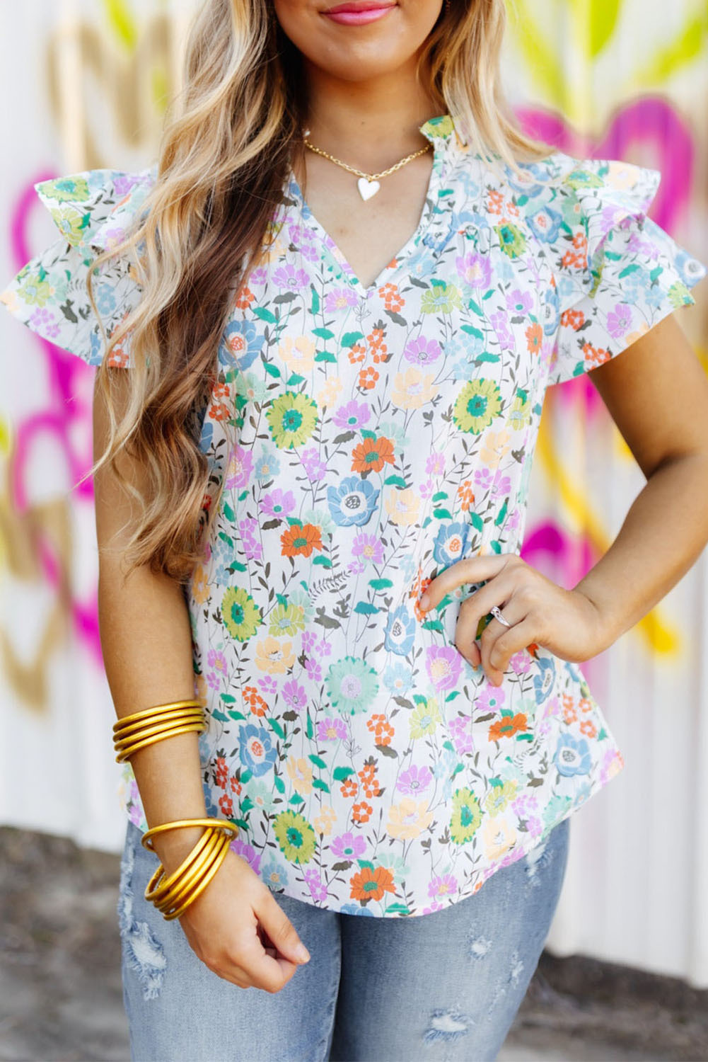 Floral Tiered Top