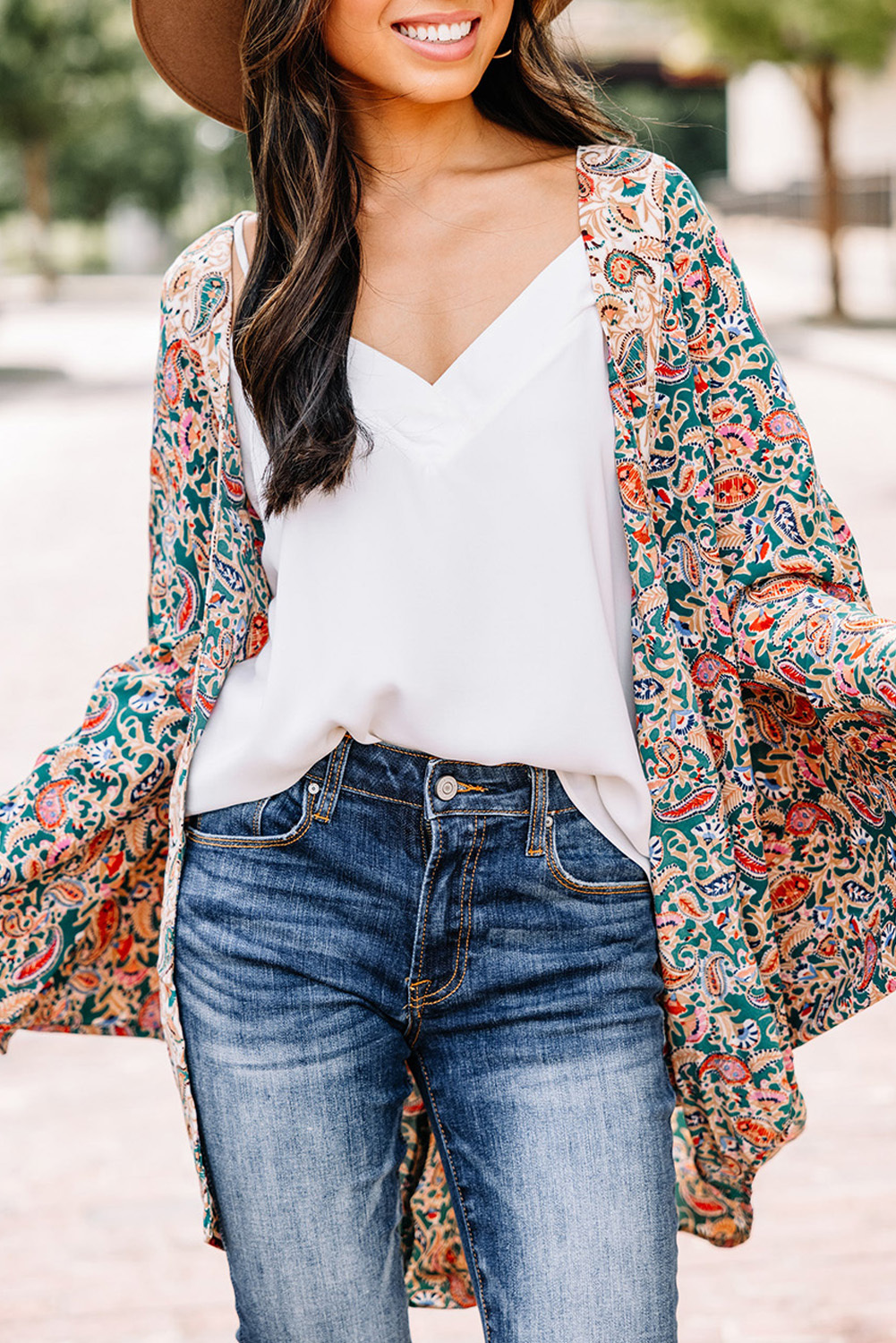 Paisley Print Kimono