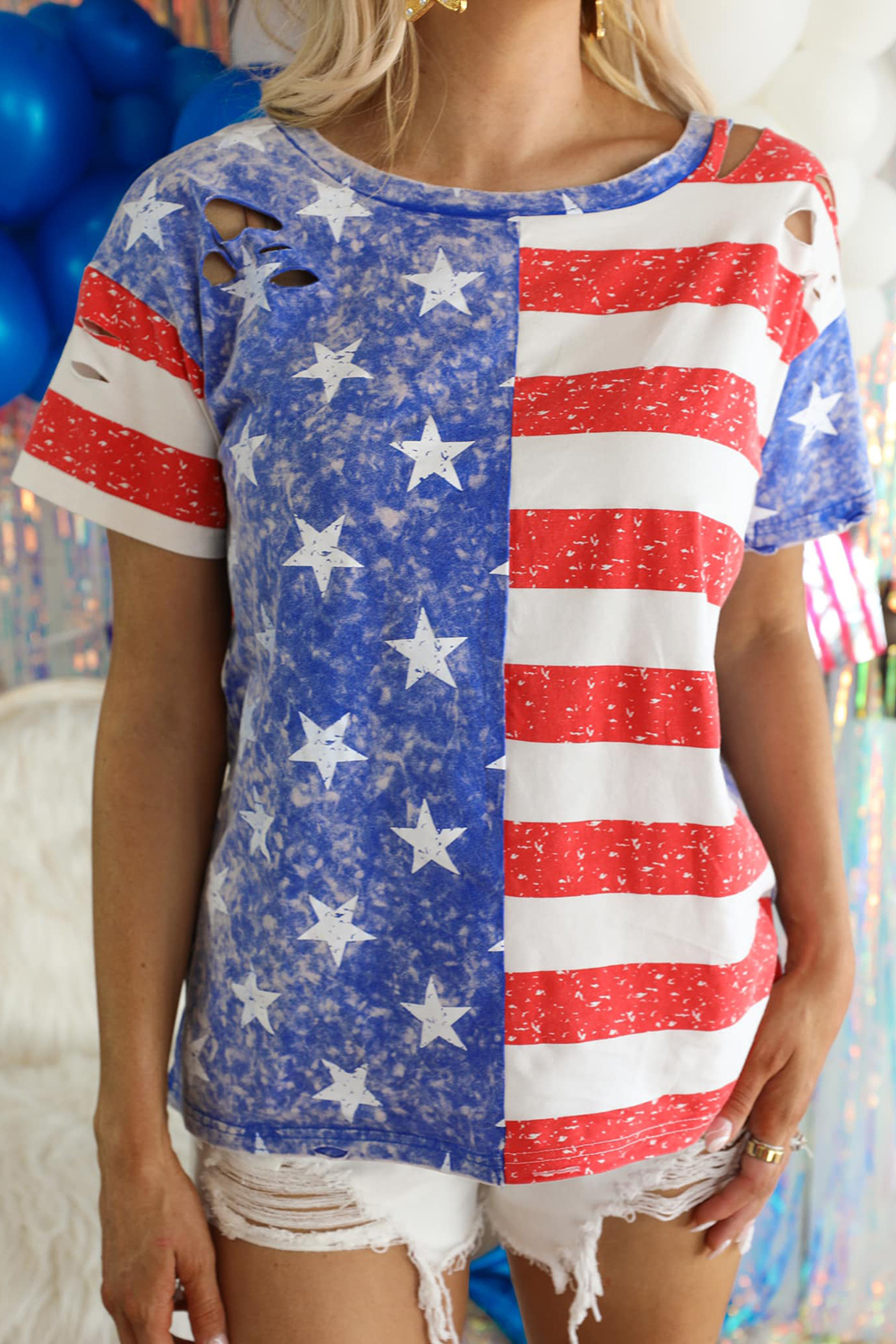 Distressed Patriotic Tee