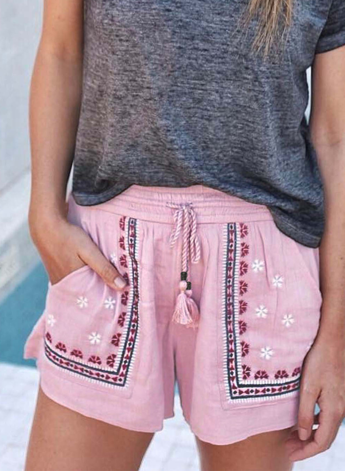 Embroidered Shorts