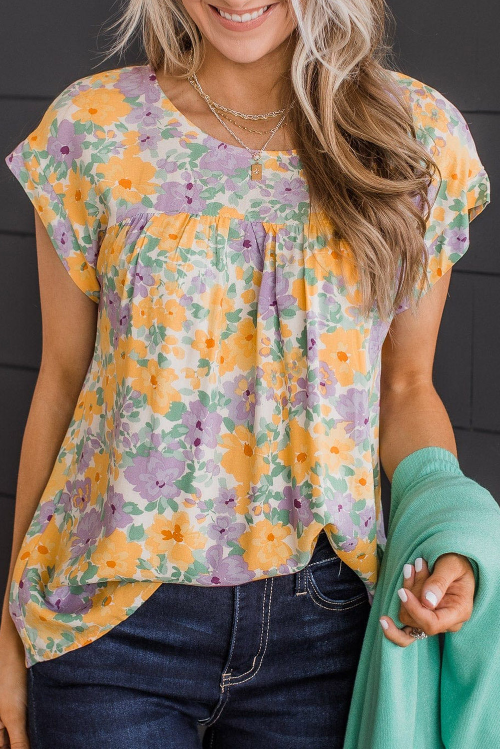 Lavender Floral Top