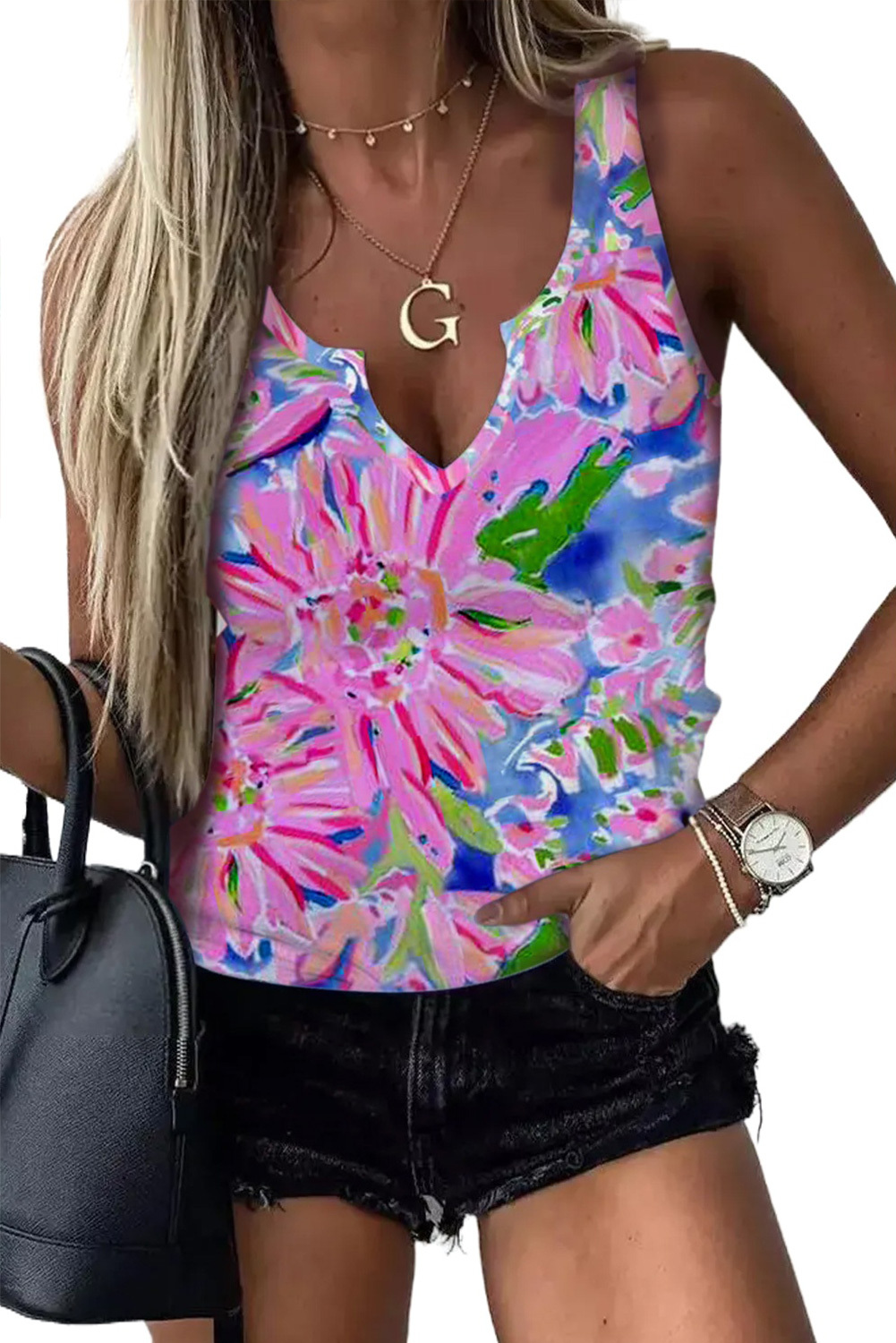 Sam Floral Tank