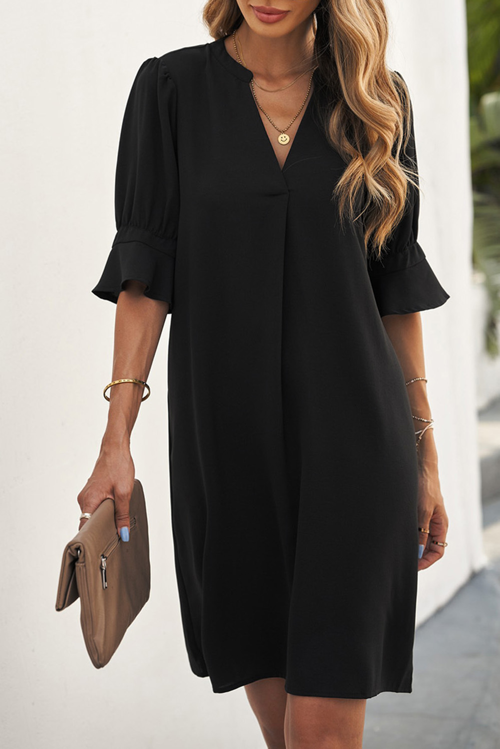 Ruffle Shift Dress