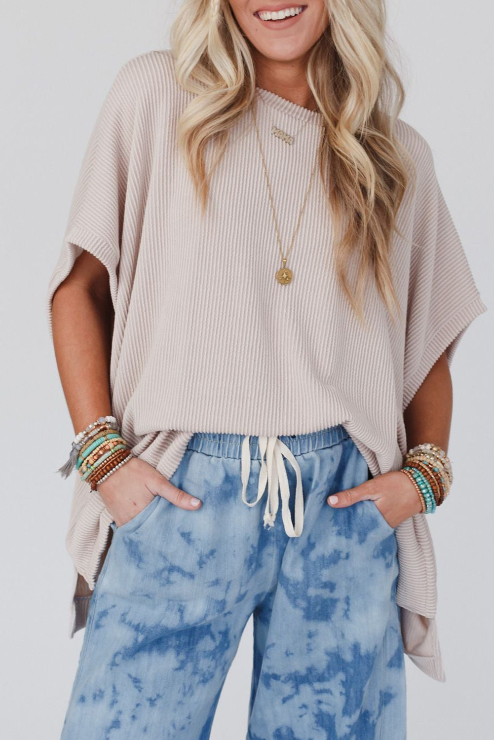 Oversized Ribbed Tee