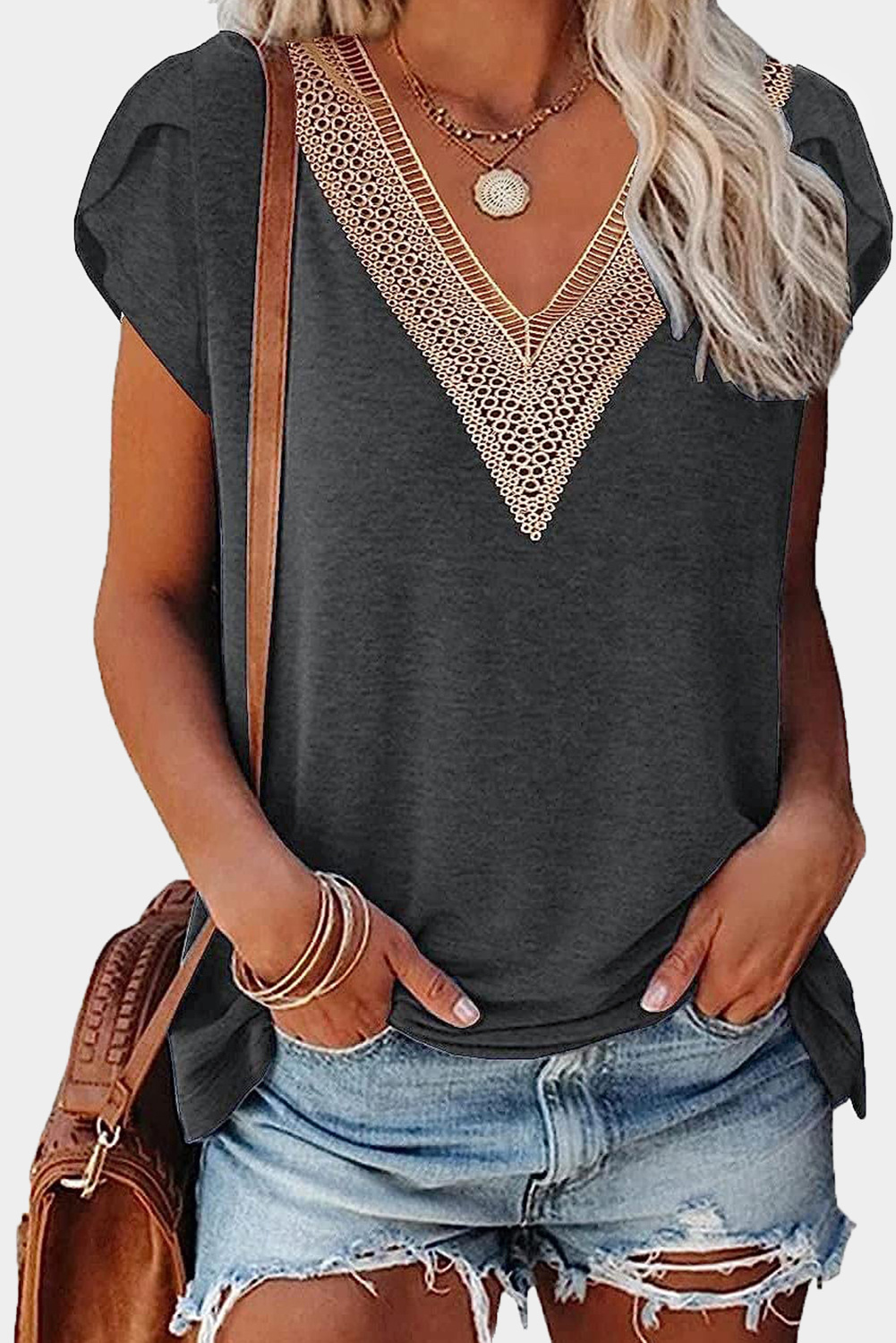 Kylie Black Lace Tee