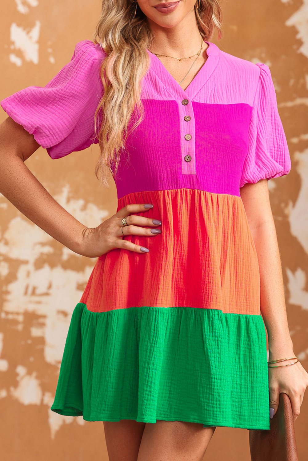 Bright Color Block Dress