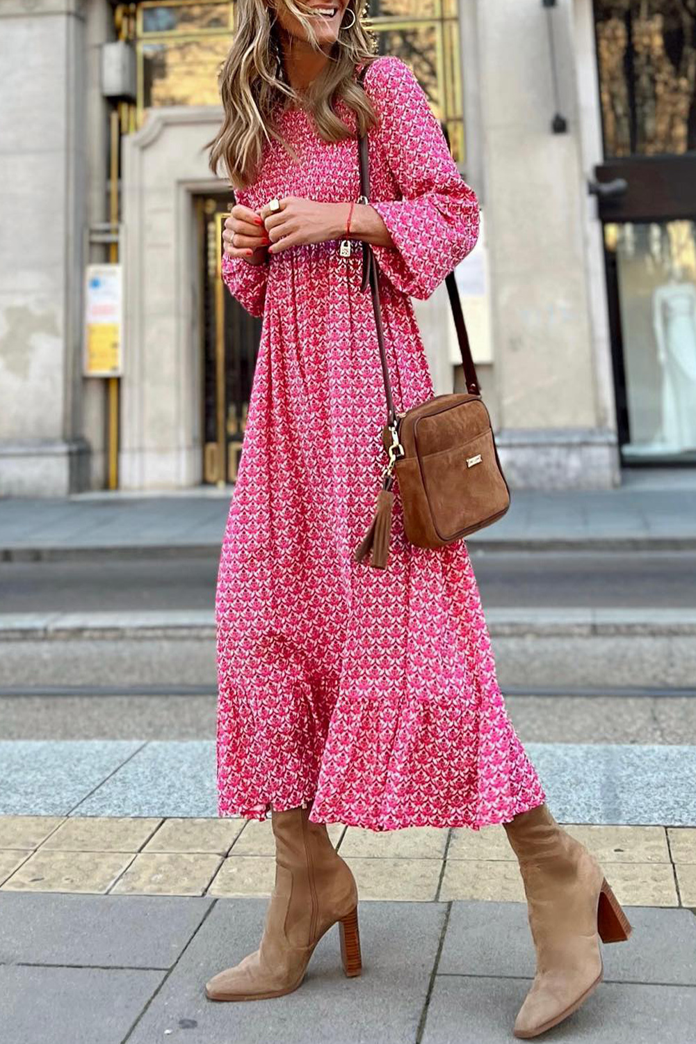 Rose Printed Dress