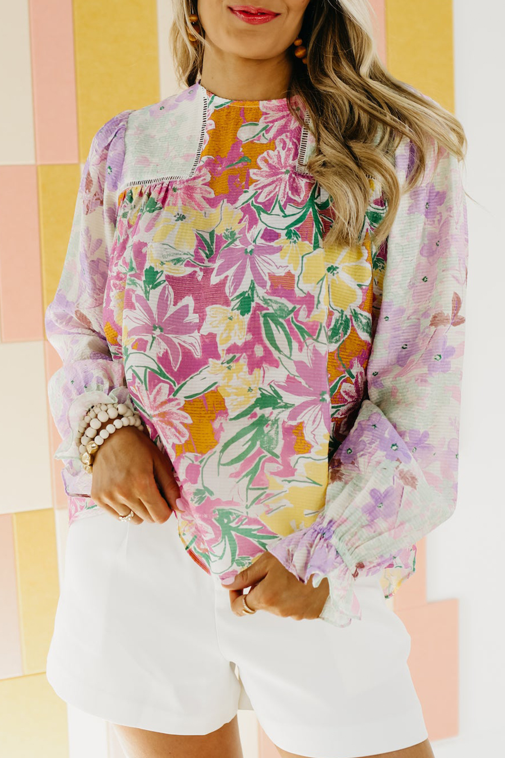 Sophie Mixed Print Blouse